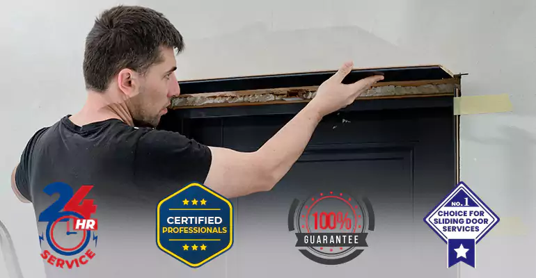 Wood Door Crack and Hole Repair in Hollywood